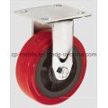 Roda do rodízio fixo do plutônio do vermelho de 4inch Heavy-Duty